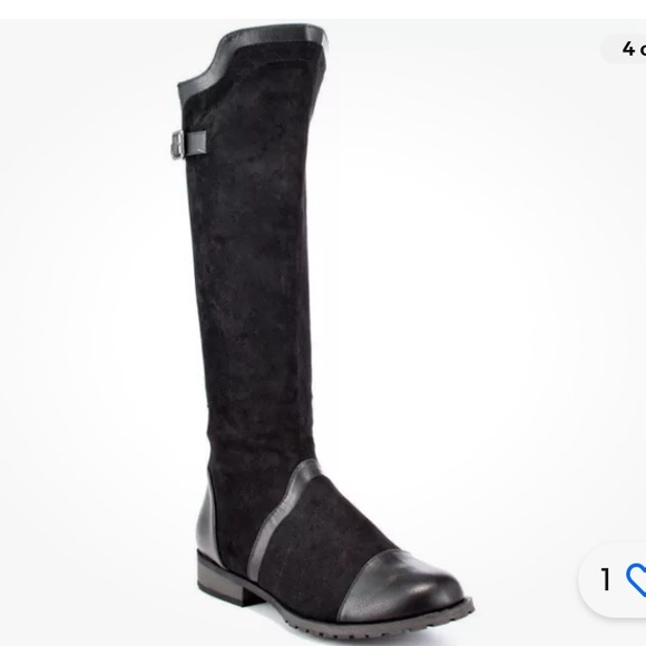 NIB Black Bardot Glitter  Boots by Michael Antonio Sze 5.5 - Picture 4 of 5